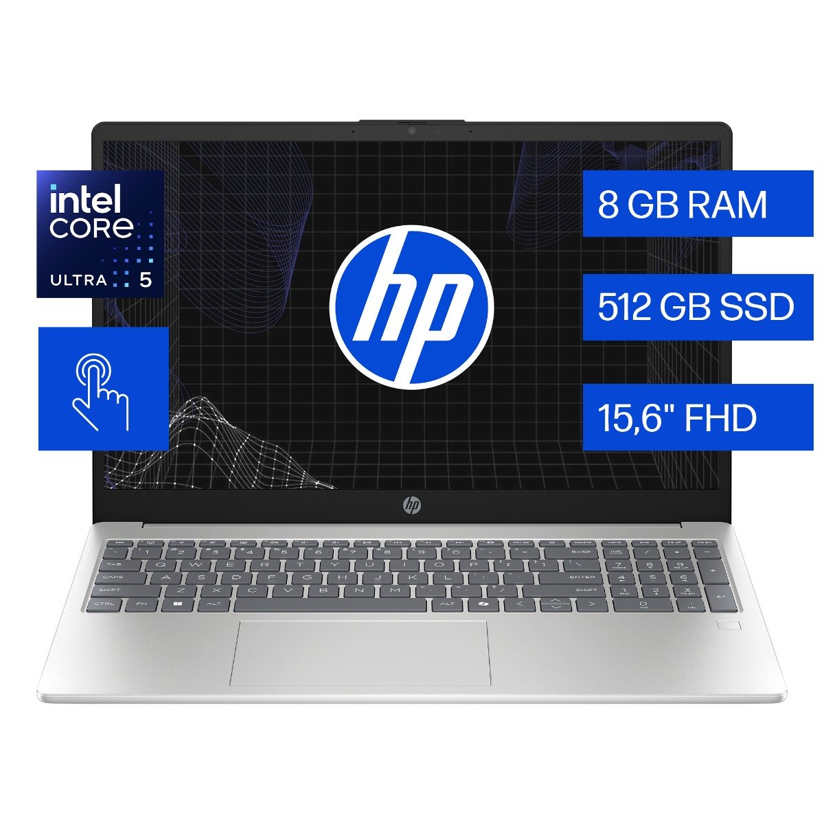 HP Laptop 15 fd CoreUltra5 125H ノートパソコン Portátil HP 15-fd1254la, Intel Core Ultra 5, 8 GB RAM, 512 GB SSD