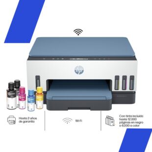 Impresora Multifuncional HP Smart Tank 725 Inalámbrico, Color Impresora, Copiadora, escáner (28B51A)