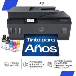Impresora Multifuncional HP Smart Tank 530, Tinta Continua Color, Wi-Fi, Smart, App ADF, Alimentador Automático (4SB24A)
