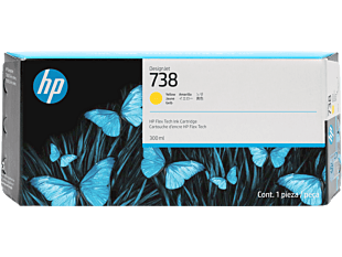 Cartucho de Tinta HP 738 Amarillo DesignJet de 300 ml (676M8A)