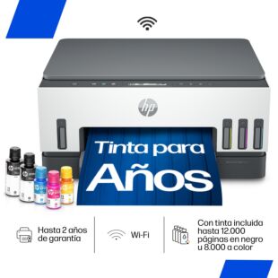 Impresora Multifuncional HP Smart Tank 720, Tinta Continua, Color, Wi-Fi, Smart App, Dúplex (6UU46A)