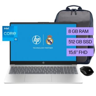 Portátil HP 15-fd0253la, Intel Core i5, 8 GB RAM, 512 GB SSD, 15.6" FHD, Windows 11 Home  - 15.6" - Cubierta azul claro de luna, base y marco de teclado en plata natural (B9TX0LA)