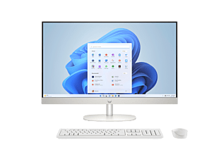 Todo en Uno HP 24-cr0256la PC, Windows 11 Home Single Language, 23.8", Pantalla táctil, AMD Ryzen™ 5, 8GB RAM, 512GB SSD, FHD, Blanco nácar - 23.8-inch (60.45 cm) - Blanco nácar (BA1V8LA)