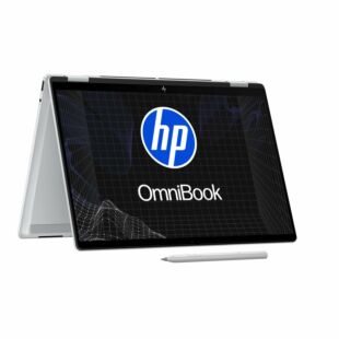 Portátil HP OmniBook X Flip AI 14-fm0074la, Intel Core Ultra 7, 32 GB RAM, 1 TB SSD, 14" Táctil 3K 120Hz, Windows 11 Home - 14" - Aluminio de color plata glaciar (BM2M4LA)