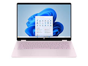 Portátil HP OmniBook 5 Flip 14-fp0057la, Intel Core i5, 16 GB RAM, 512 GB SSD, 14" 2K Táctil, Windows 11 Home - 14" - Rosa empolvado, logotipo cromado (BM2M6LA)