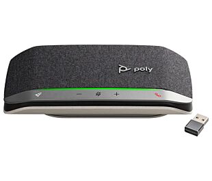 HP Poly Sync 20+ Altavoz manos libres con USB-A, Plateado, 772C6AA