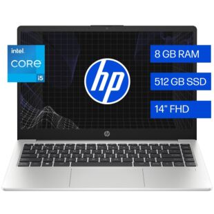Portátil HP 240 G10 de 14", Windows 11 Pro, Intel® Core™ i5, 8GB RAM, 512GB SSD, FHD - 14" - Plata turbo (B9LM8LT)