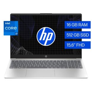Portátil HP 15-fd0274la, Intel Core i7, 16 GB RAM, 512 GB SSD, 15.6" FHD, Windows 11 Home - 15.6" - Cubierta dorada cálida, base y marco de teclado en plata natural (B9TY9LA)