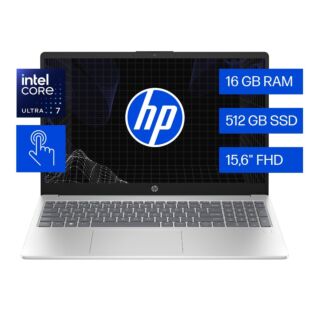 Potátil HP AI 15-fd2078la, Intel Core Ultra 7, 16 GB RAM, 512 GB SSD, 15.6" Táctil FHD, Windows 11 Home - 15.6" - Plateado natural (BM7W0LA)