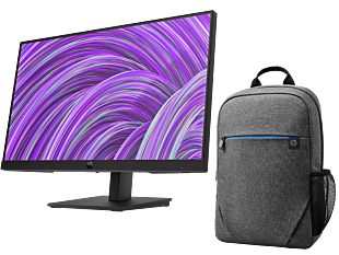 Monitor HP P22h G5 FHD de 21,5" + Mochila HP Prelude de 15,6" - 64W30AA