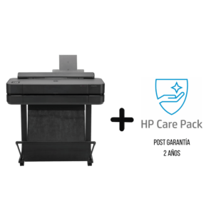 Plotter HP T650 DesignJet gran formato 24" + Post Garantía de 2 Año (5HB08A-7)