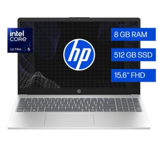Portátil HP AI 15-fd2350la, Intel Core Ultra 5, 8 GB RAM, 512 GB SSD, 15.6" FHD, Windows 11 Home - 15.6" - ‌Natural silver (D2JV7LA)