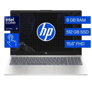 Portátil HP AI 15-fd2351la, Intel Core Ultra 5, 8 GB RAM, 512 GB SSD, 15.6" Táctil FHD, Windows 11 Home - 15.6" - ‌Natural silver (D2JV8LA)