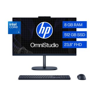 Todo-en-Uno HP OmniStudio 24-cu0051la, Intel Core 5, 8 GB RAM, 512 GB SSD, 23.8" FHD, Windows 11 Home, azul - 23.8-inch (60.45 cm) - Denim blue (D36GJLA)