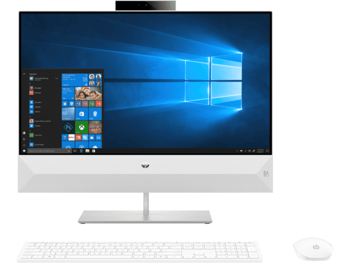 Todo en Uno HP Pavilion 24-xa002la - 23.8-inch (60.45 cm) - Blanco copo de nieve (3US46AA) - Center facing