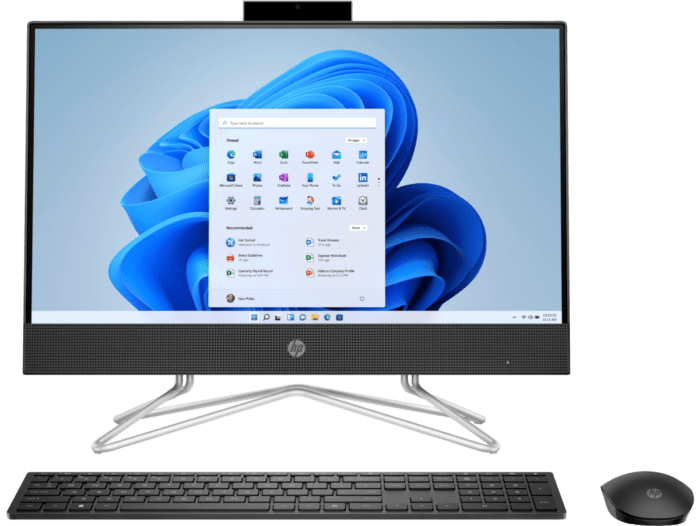 Todo en Uno HP 22-dd0522la - 21.5-inch (54.61 cm) - Negro (4U584LA) - Center facing