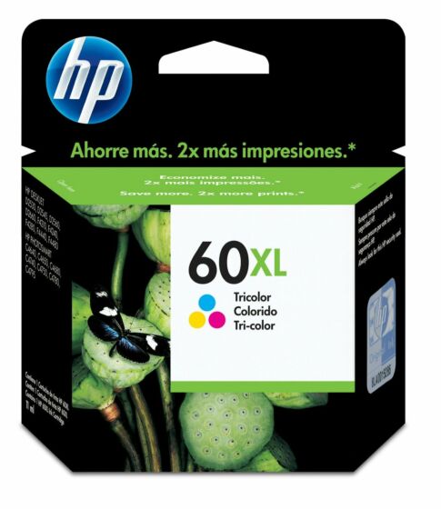 Cartucho de Tinta HP 60XL Tricolor Original (CC644WL)