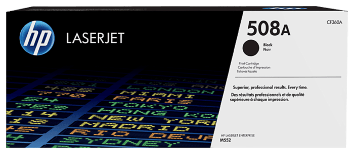 Cartucho de Tóner HP 508A Negro LaserJet Original (CF360A) - Center facing