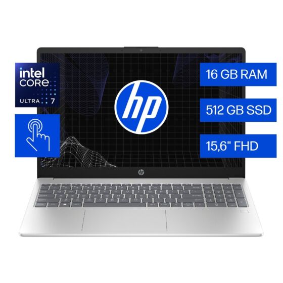 Portátil HP AI 15-fd2078la, Intel Core Ultra 7, 16 GB RAM, 512 GB SSD, 15.6