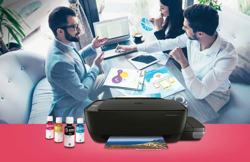 Impresora multifuncional con botellas de tinta HP