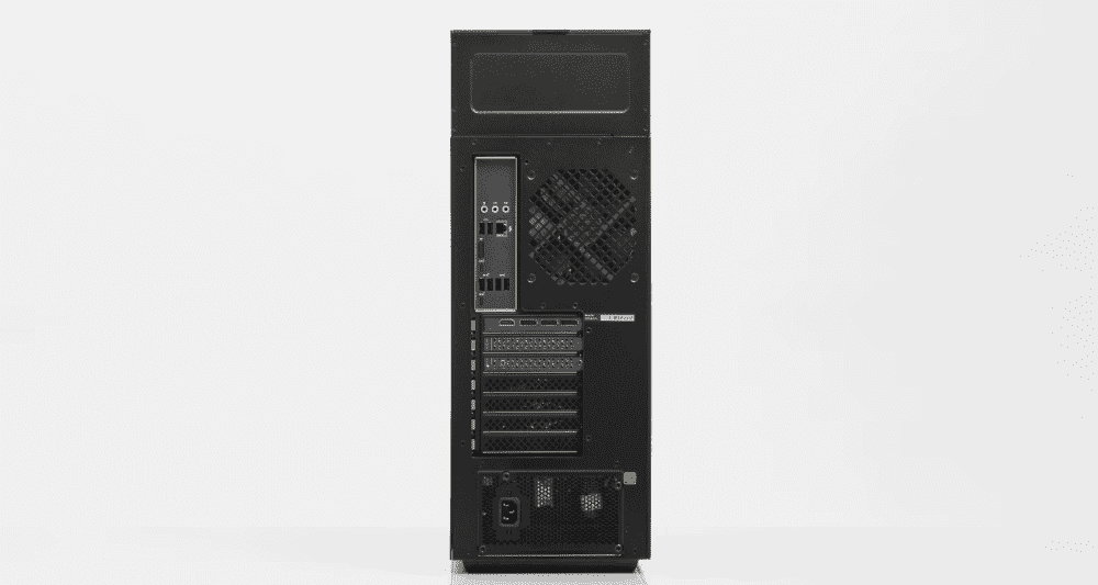 Parte trasera de una desktop HP